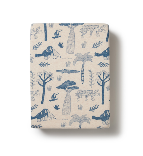 Wilson & Frenchy Organic Fitted Bassinet Sheet - Jungle Mania