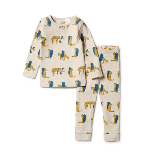 Wilson & Frenchy Organic L/S Pyjamas - Sneaky Leopard