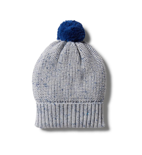 Wilson & Frenchy Knitted Hat - Navy Peony Fleck