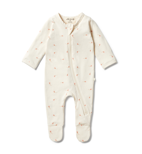 Wilson & Frenchy Organic Zipsuit with Feet - Little Blossom