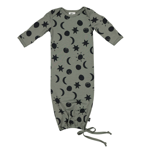 LFOH The Newcomer Baby Gown - Olive Cosmos
