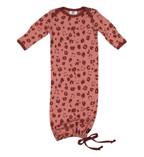 LFOH The Newcomer Baby Gown - Rosebud Cheetah