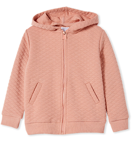 Milky Quilted Hood Jacket - Blush - SALE-Girls Clothing : Kids Clothing ...