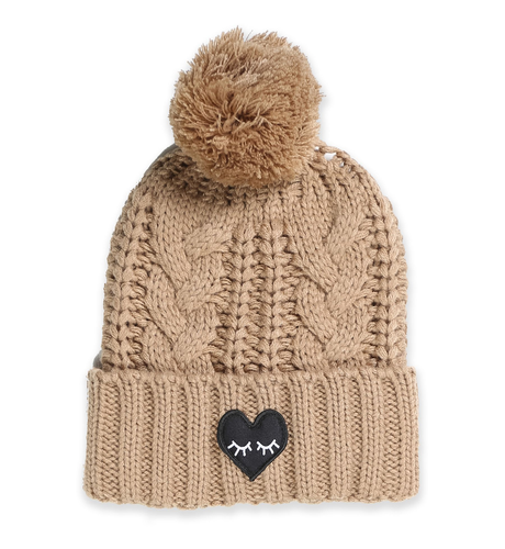 Hello Stranger Girls Cable Beanie - Cinnamon