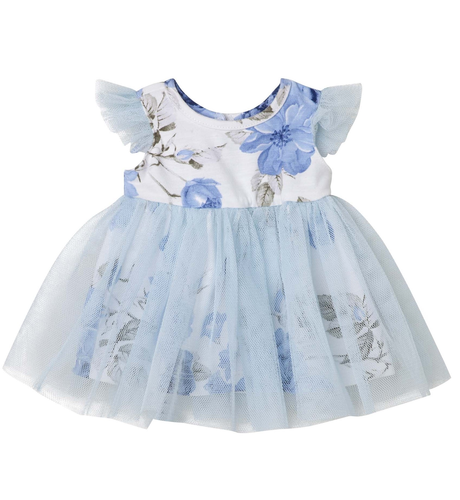Designer Kidz Doll Dress - Dusty Blue