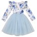 Designer Kidz L/S Audrey Tutu Dress - Dusty Blue