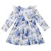 Designer Kidz L/S Audrey Hazel Dress - Dusty Blue