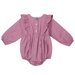 Designer Kidz Olivia Linen Ruffle Romper - Nostalgia Rose