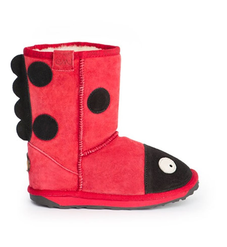 Emu Little Creatures Kids Boot-Ladybird