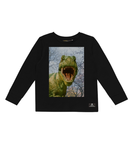 Rock Your Kid Dino On The Loose T-Shirt - Black