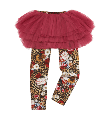 Rock Your Kid Leopard Floral Circus Tights