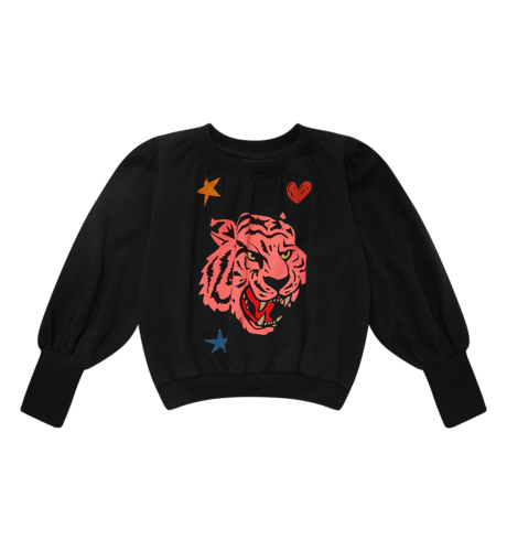 Rock Your Kid Black Tiger Sweatshirt