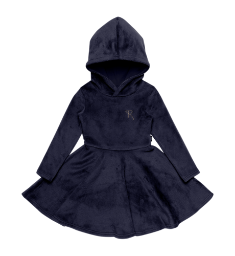 Rock Your Kid Navy Hooded Waisted Dress