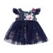 Designer Kidz Doll Dress - Navy