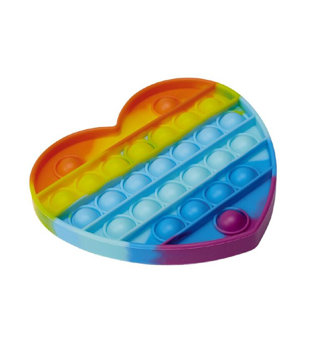 Popit Fidget Toy - Rainbow Heart