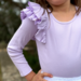 Little Hearts L/S Double Frill Leotard High Back - Lilac