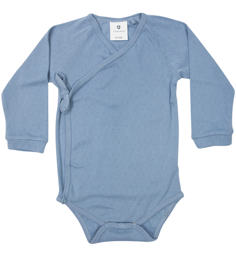 Korango Organic Baby L/S Bodysuit - Blue