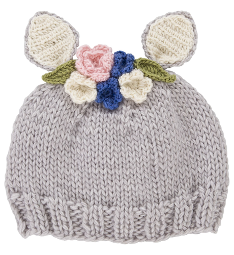 Acorn Bunny Bouquet Beanie Grey