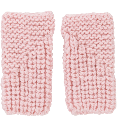 Acorn Traveller Fingerless Mittens Pink