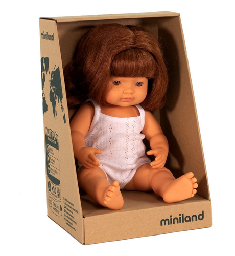 Miniland Caucasian Red Head Girl 38cm (Boxed)