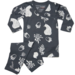 Merino Kids PJs - Dark Slate Foraging Friends