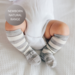 Lamington Merino Baby Knee High Socks - Pebble