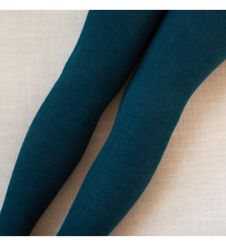 Lamington Merino Tights - Textured Denim