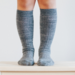 Lamington Merino Child Rib Knee High Socks - Grey