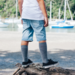 Lamington Merino Child Rib Knee High Socks - Grey