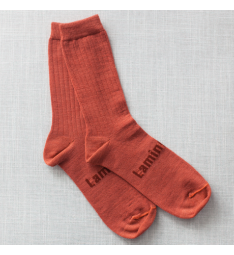 Lamington Merino Mens Crew Socks - Brick