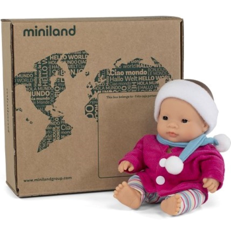 Miniland Asian Girl Doll & Outfit - 21cm