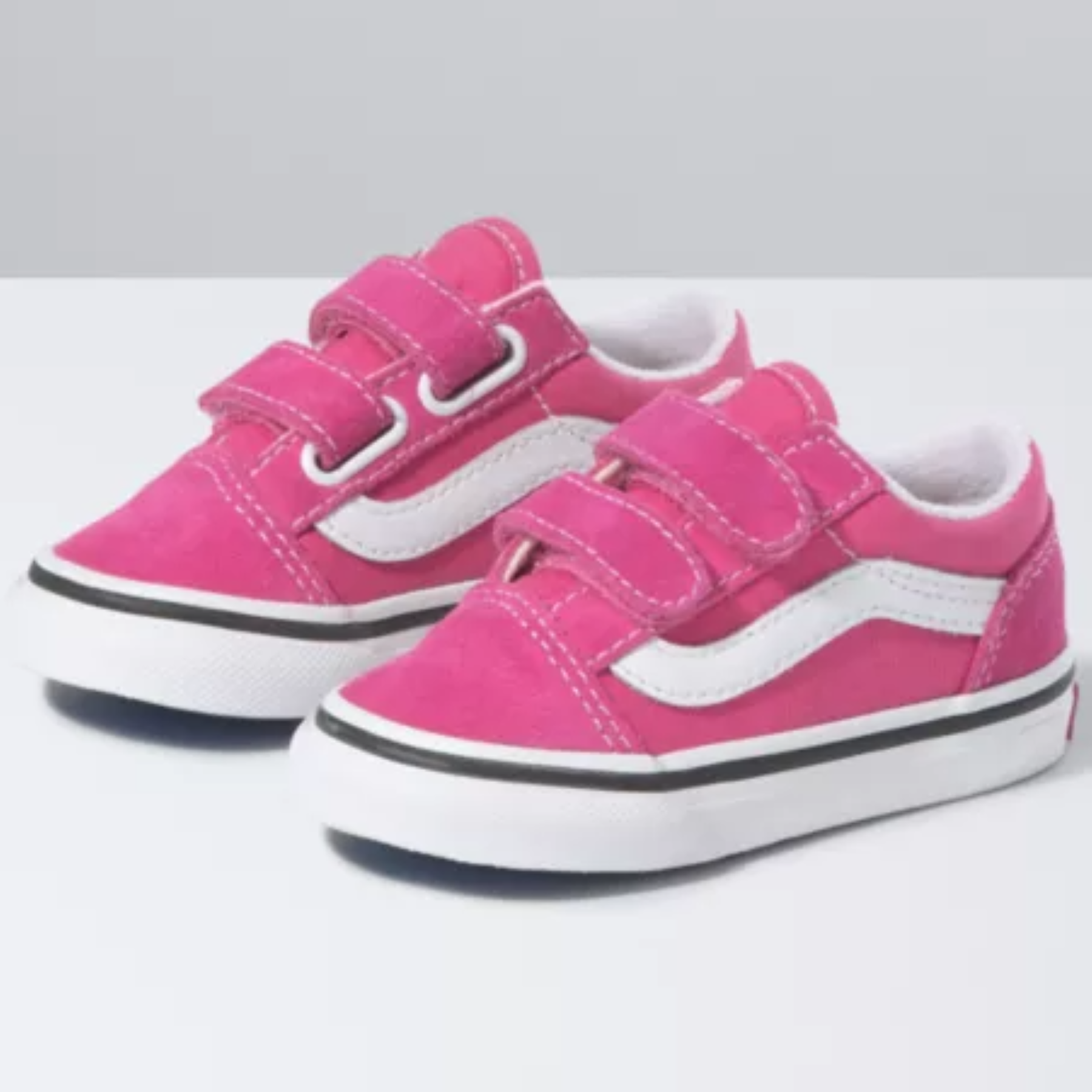 Vans Toddler Old Skool Velcro - Fuchsia/Purple - FOOTWEAR-Infant : Kid Republic - W21