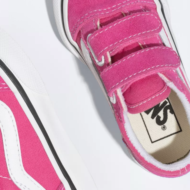 Vans Toddler Old Skool Velcro Fuchsia Purple FOOTWEAR Sneakers Kids Clothing NZ Shop Online Kid Republic Vans MATA