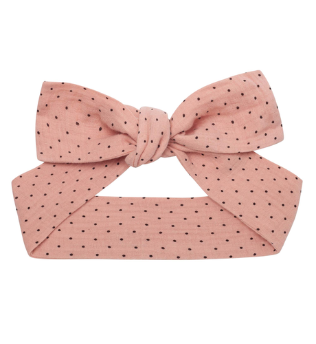 Designer Kidz Georgia Spot Headband - Dusty Pink