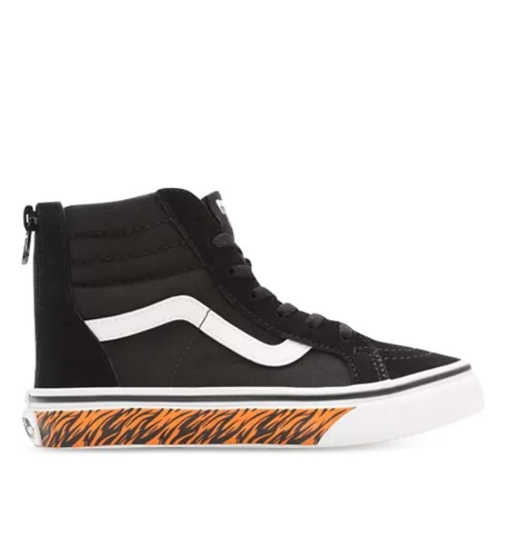 Vans Kids Sk8 Hi-Zip Animal Sidewall - Tiger/Black