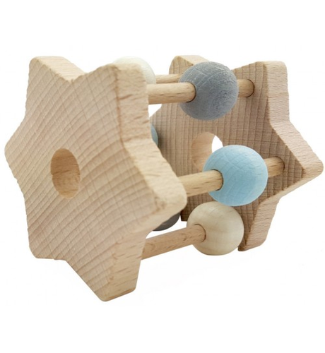 Hess-Spielzeug Rattle Star - Natural Blue