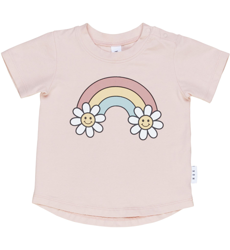Huxbaby Daisy Rainbow T-Shirt - Rose
