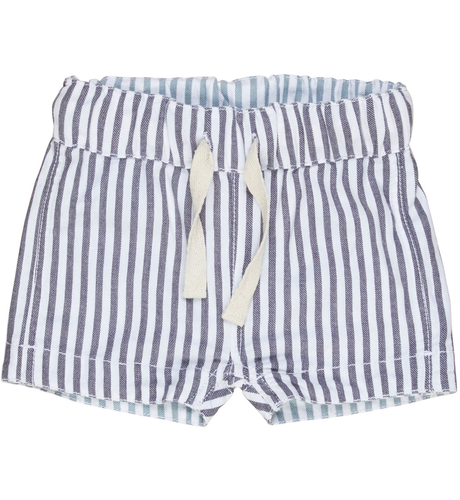 Huxbaby Reversible Chino Short - Ink + Surf Stripe