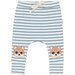 Huxbaby Shiba Stripe Drop Crotch Pant - Off White + Surf Stripe