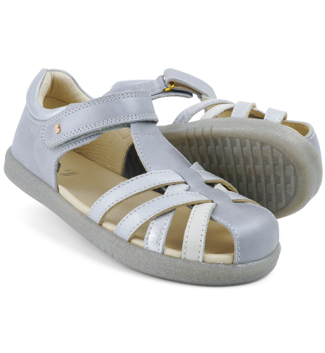 Bobux Kid+ Cross Jump Sandal - Silver Pearl + Silver