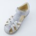 Bobux Kid+ Cross Jump Sandal - Silver Pearl + Silver