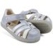 Bobux iWalk Cross Jump Sandal - Silver Pearl + Silver