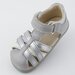 Bobux Step-Up Cross Jump Sandal - Silver Pearl + Silver