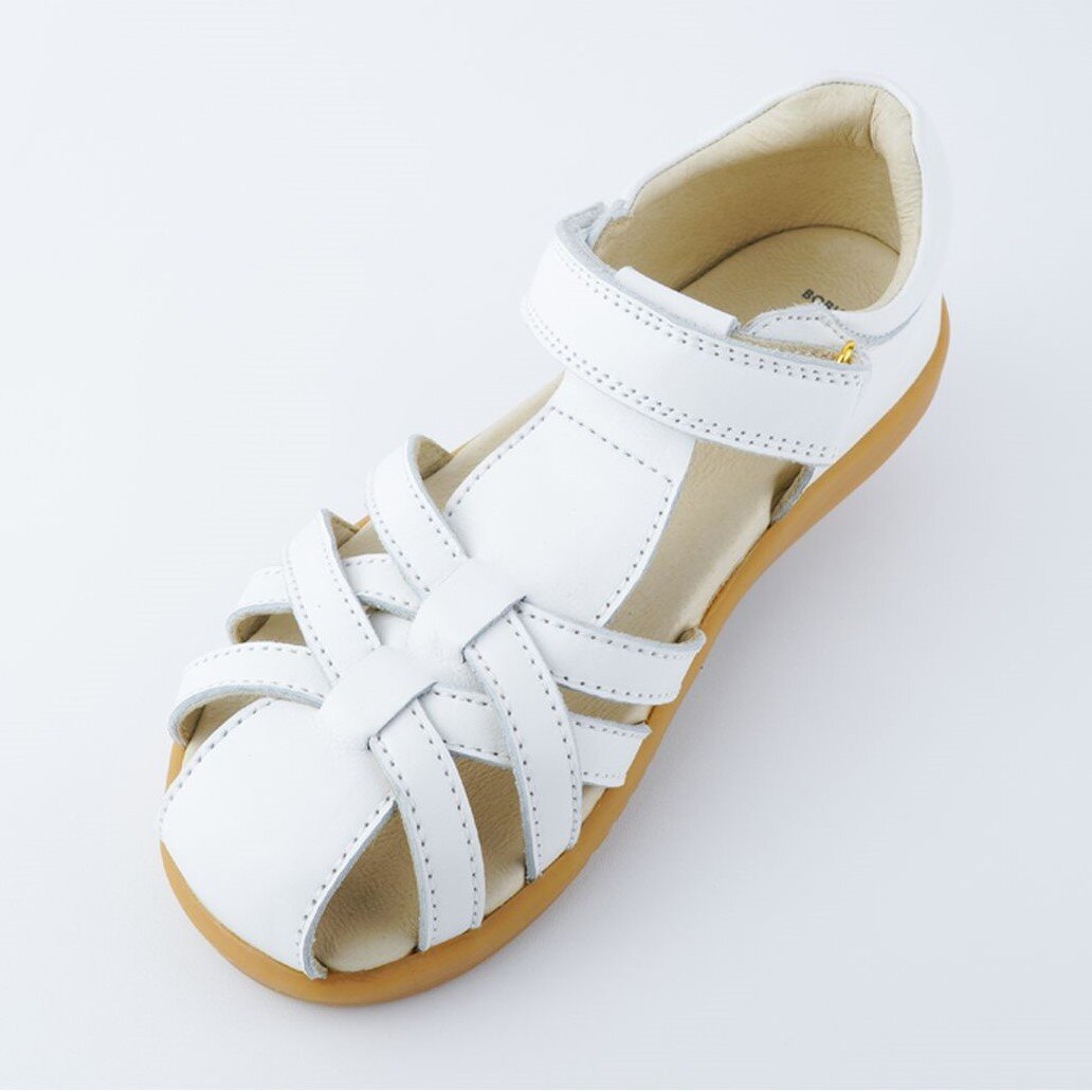 Bobux Kid Cross Jump Sandal White FOOTWEAR Sandals Jandals Kids Clothing NZ Shop Online Kid Republic S21 22 BOBUX