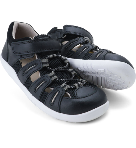 Bobux Kid+ Summit Sandal - Black + Charcoal