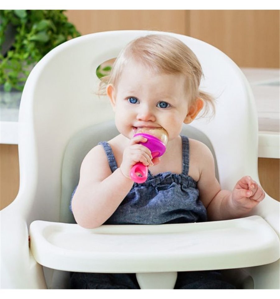 Boon Pulp Silicone Feeder Pink Magenta Nursery Feeding Plates