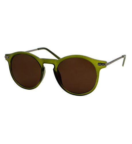 Unity Teens Retro Vintage Sunglasses - Met Frame/Green