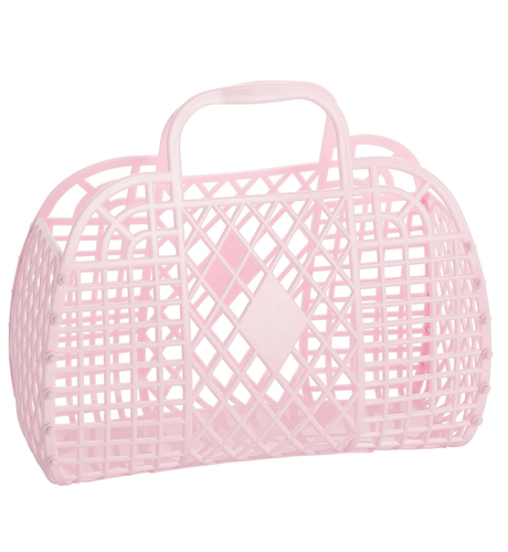 Sun Jellies Small Retro Basket - Bubblegum Pink