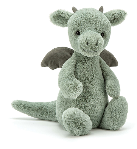 Jellycat Bashful Green Dragon - Medium - PLAY-Soft Toys : Kids