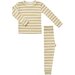 Rylee + Cru Ribbed Pajama Set - Gold Stripe